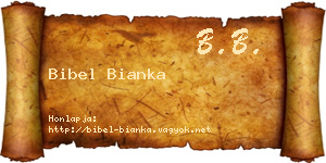 Bibel Bianka névjegykártya